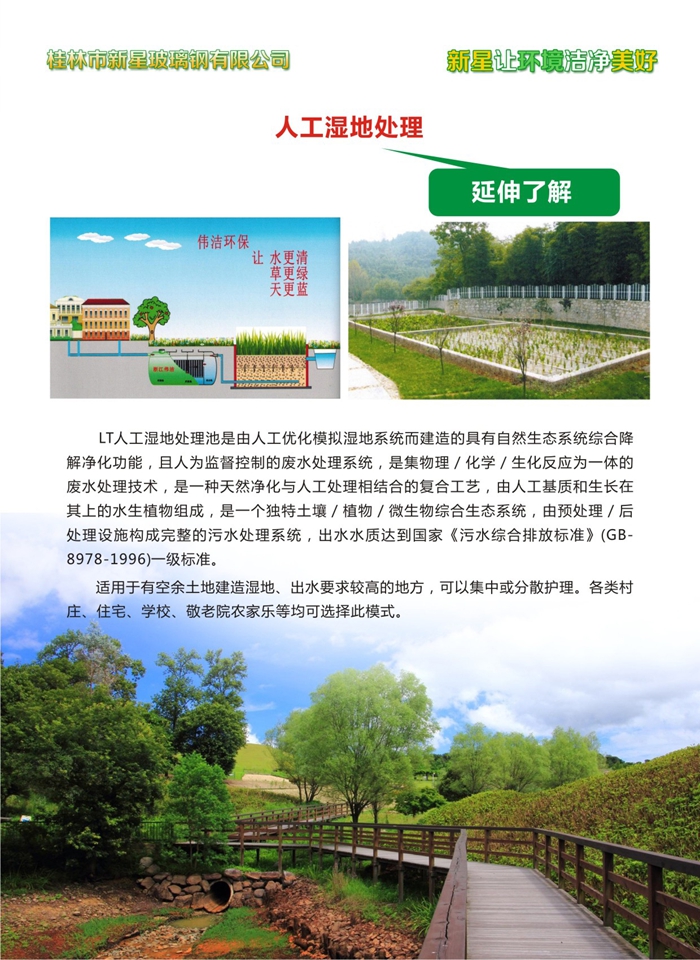 人工湿地处理池